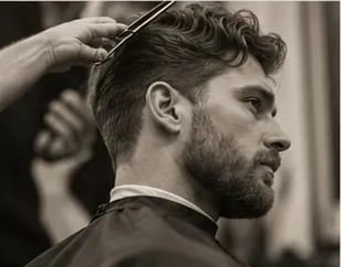 Barbering craft and haircut detail